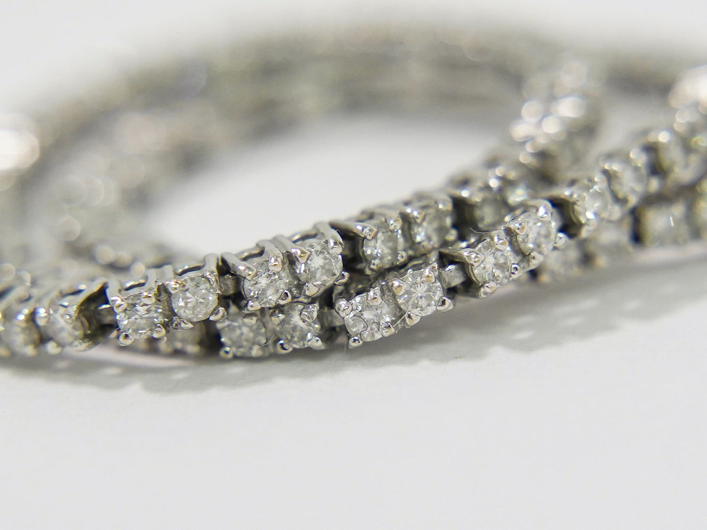 ダイヤモンド 1.36ct K18 WG ブレスレット