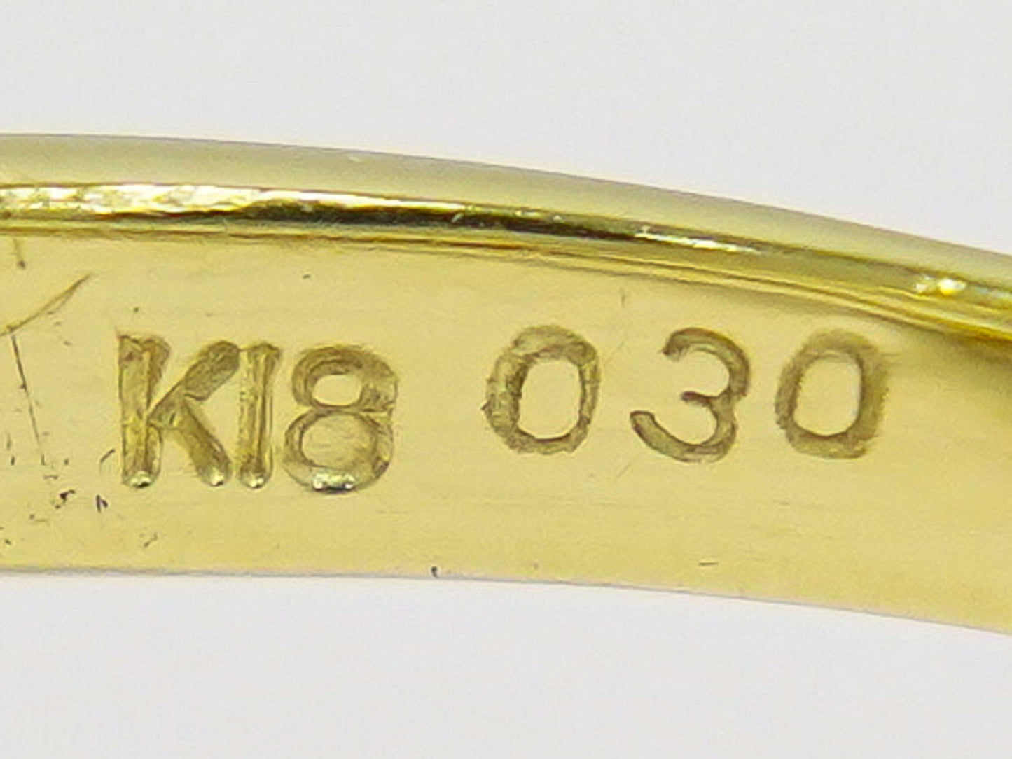 バロックパール 10.6mm ダイヤモンド 0.30ct K18 YG リング 18号 イエローゴールド グレー