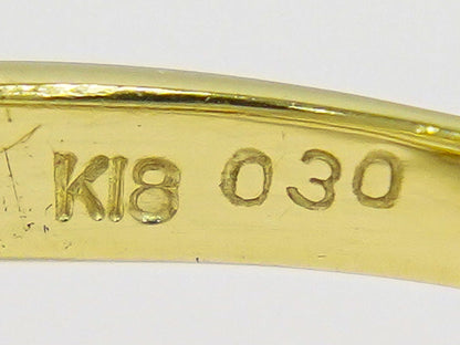 バロックパール 10.6mm ダイヤモンド 0.30ct K18 YG リング 18号 イエローゴールド グレー