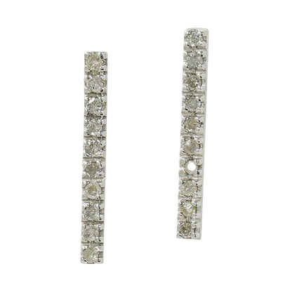 ダイヤモンド 0.10ct ×2 K14 WG ピアス ホワイトゴールド