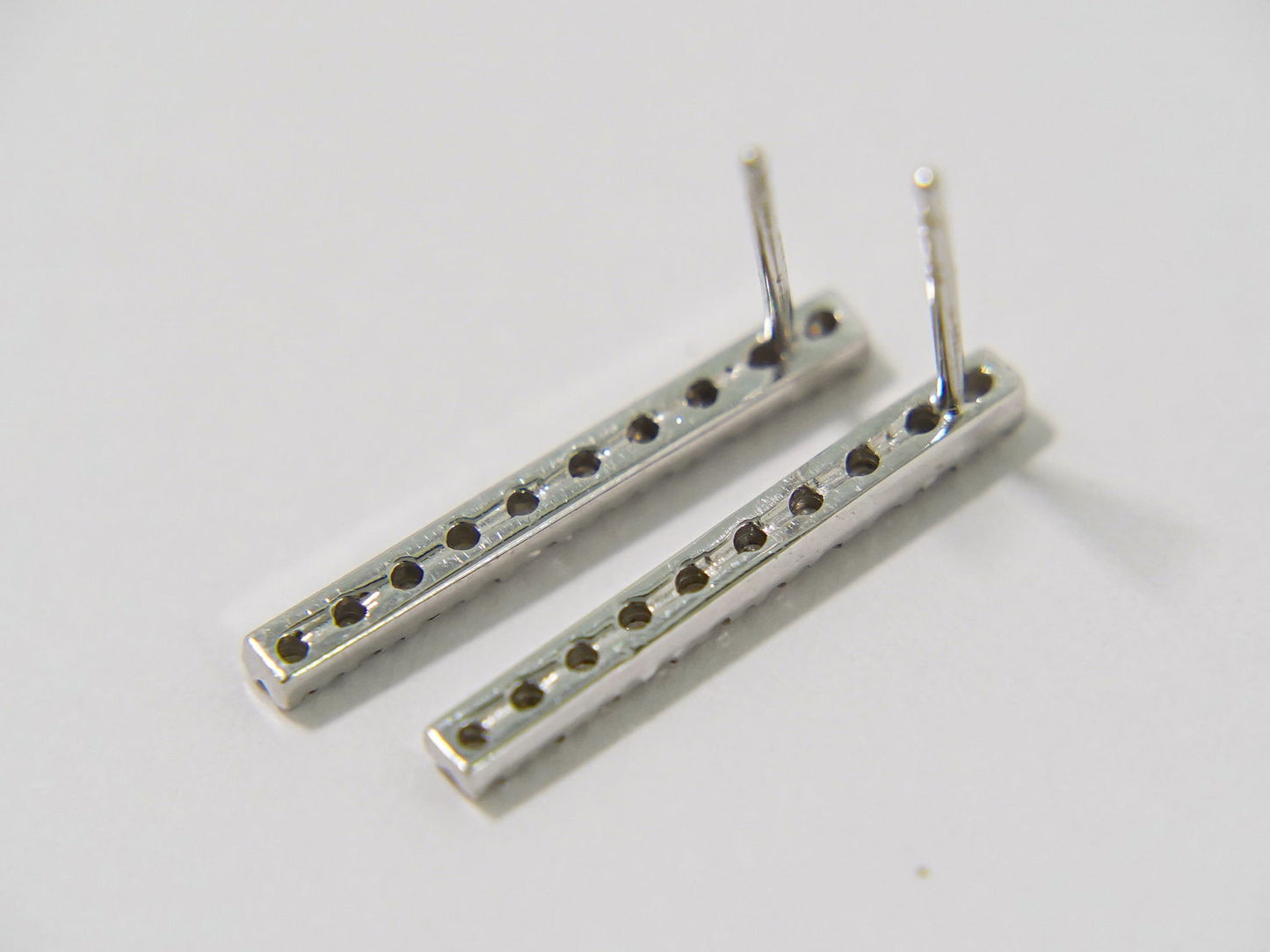 ダイヤモンド 0.10ct ×2 K14 WG ピアス ホワイトゴールド