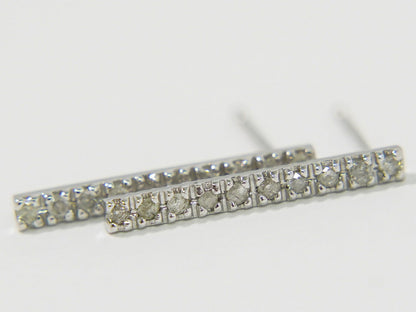 ダイヤモンド 0.10ct ×2 K14 WG ピアス ホワイトゴールド