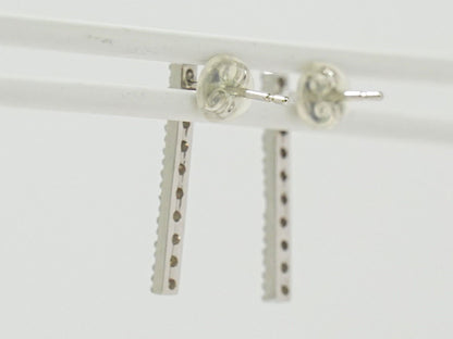 ダイヤモンド 0.10ct ×2 K14 WG ピアス ホワイトゴールド