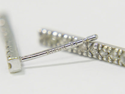 ダイヤモンド 0.10ct ×2 K14 WG ピアス ホワイトゴールド