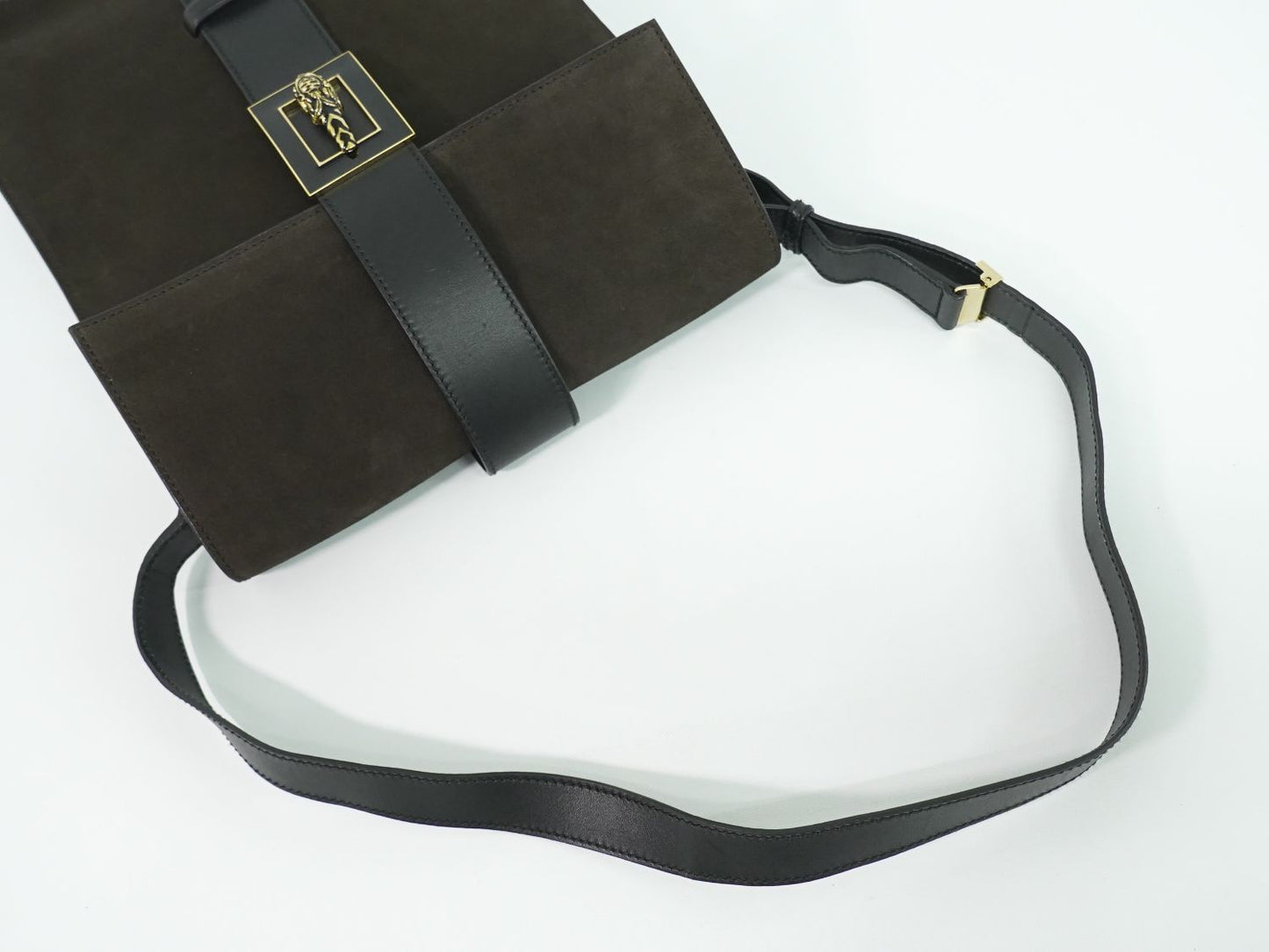GUCCI タイガーヘッド ショルダーバッグ ブラウン ブラック 001364