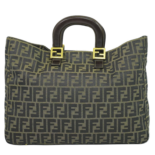 FENDI ズッカ ハンドバッグ ブラウン