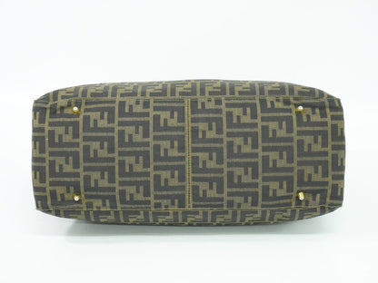 FENDI ズッカ ハンドバッグ ブラウン