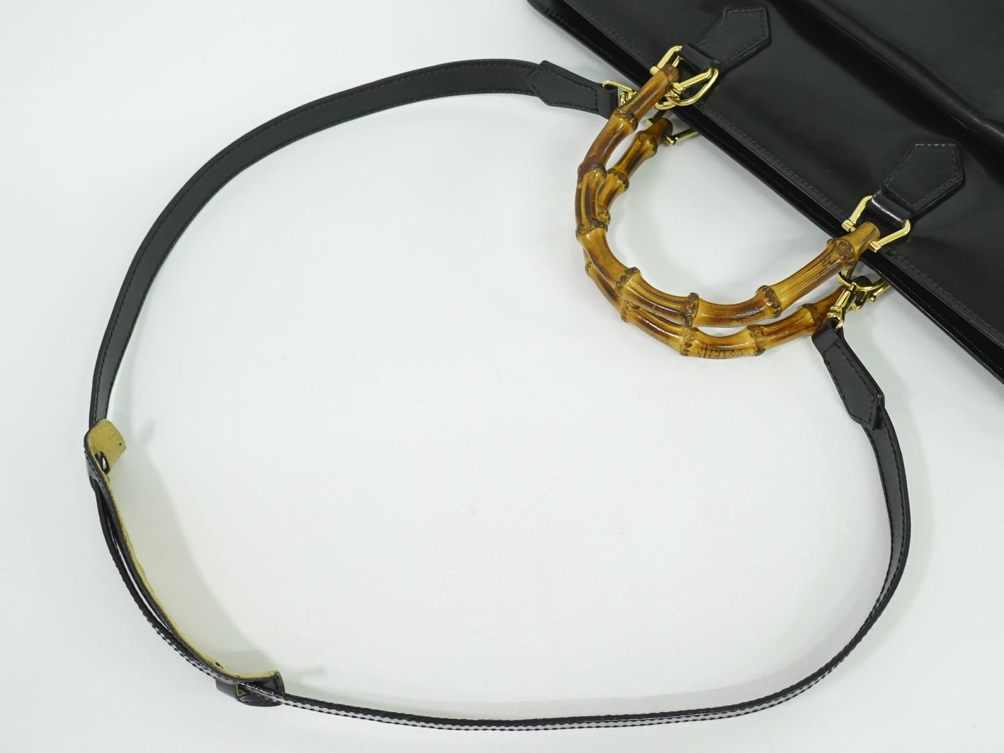 GUCCI バンブー 2WAY ビジネスバッグ ブラック