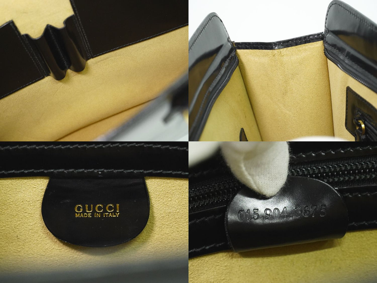 GUCCI バンブー 2WAY ビジネスバッグ ブラック