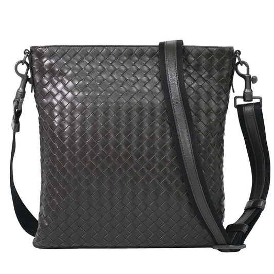 BOTTEGA VENETA イントレチャート ショルダーバッグ ブラウン