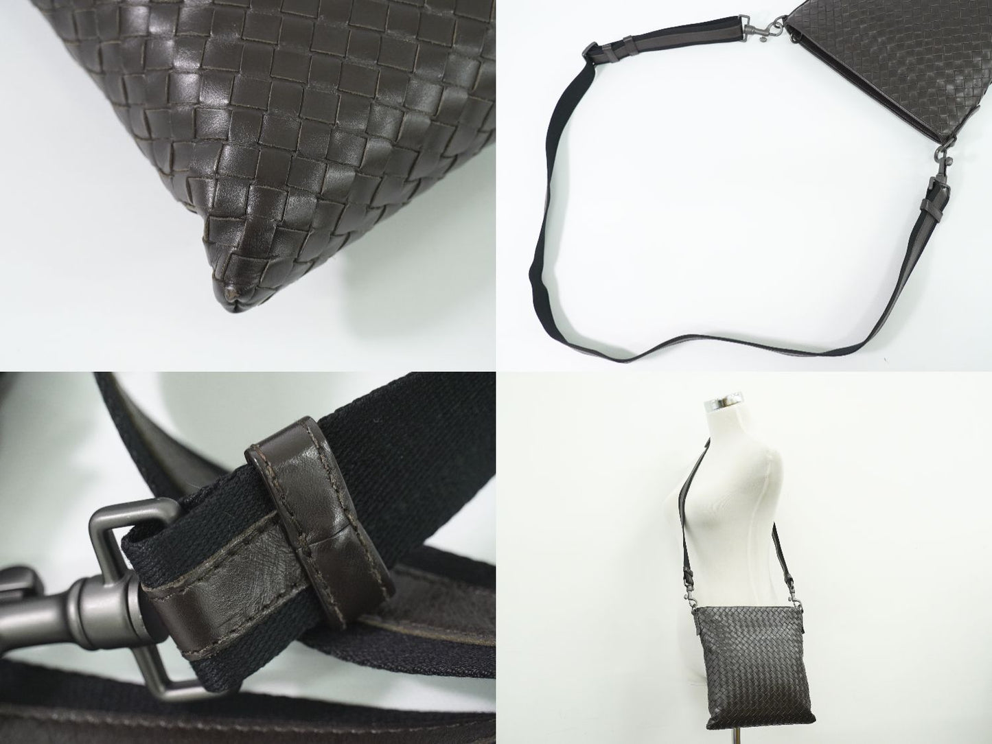 BOTTEGA VENETA イントレチャート ショルダーバッグ ブラウン