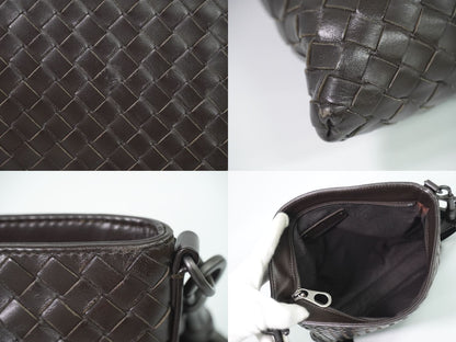 BOTTEGA VENETA イントレチャート ショルダーバッグ ブラウン