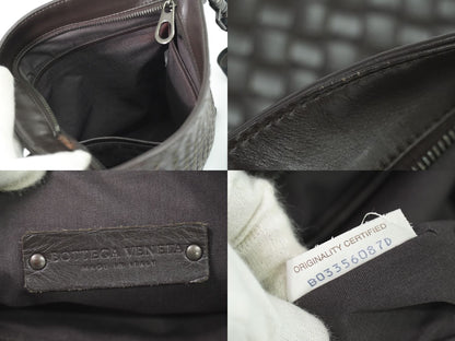 BOTTEGA VENETA イントレチャート ショルダーバッグ ブラウン