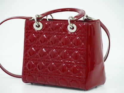 Christian Dior レディディオール 2WAY ショルダーバッグ レッド