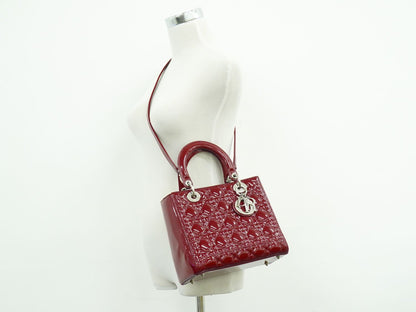 Christian Dior レディディオール 2WAY ショルダーバッグ レッド