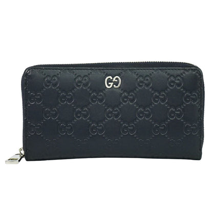 GUCCI ドリアン グッチシマ レザー 長財布 ネイビー 473928