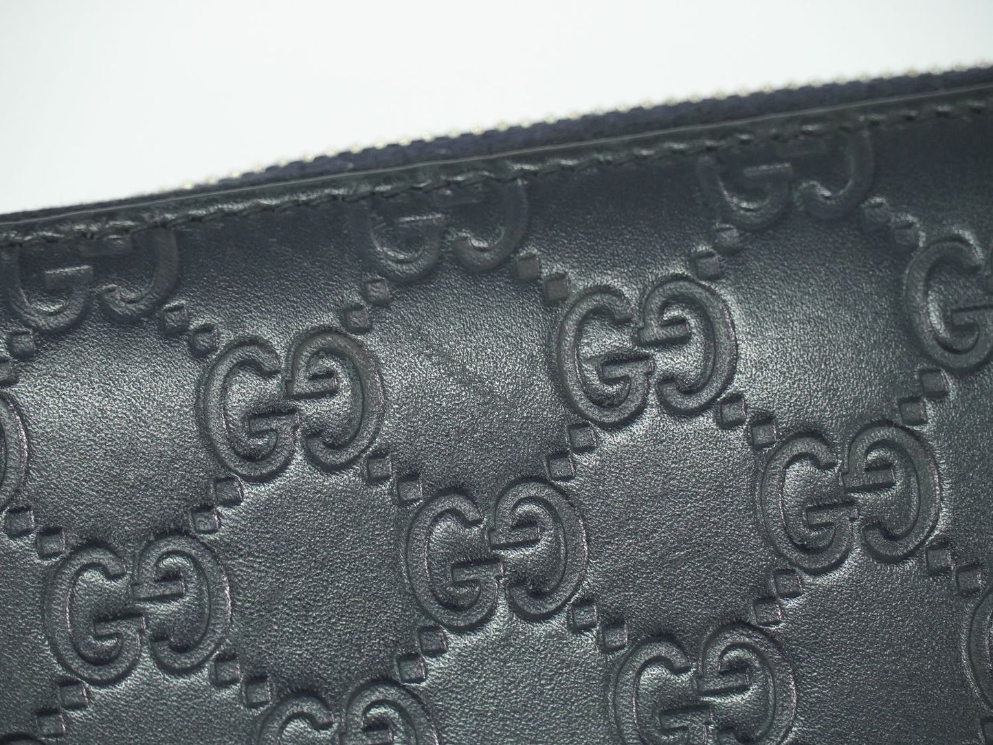 GUCCI ドリアン グッチシマ レザー 長財布 ネイビー 473928