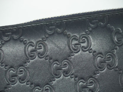 GUCCI ドリアン グッチシマ レザー 長財布 ネイビー 473928