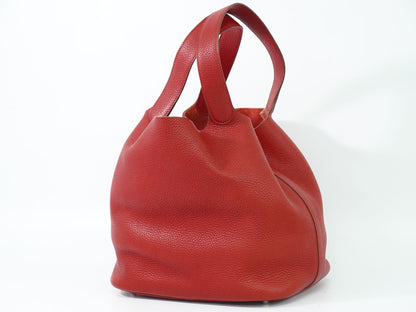HERMES ピコタンロック GM ハンドバッグ □R刻 レッド