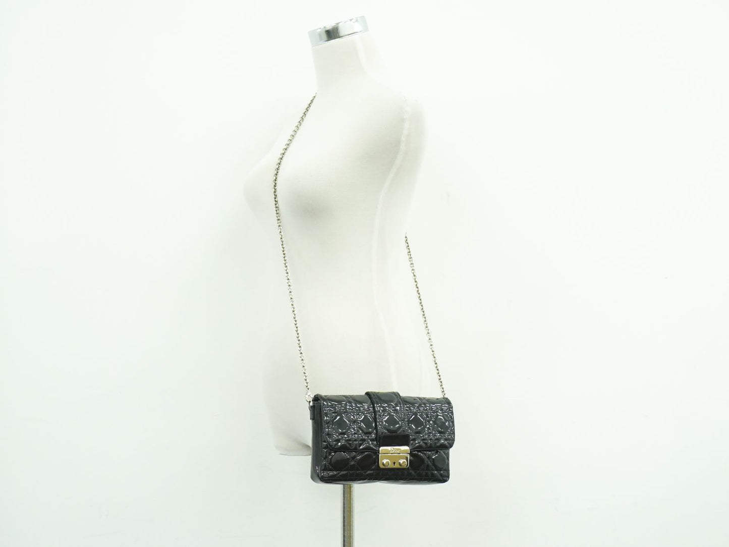 Christian Dior カナージュ 2WAY ショルダーバッグ ブラック