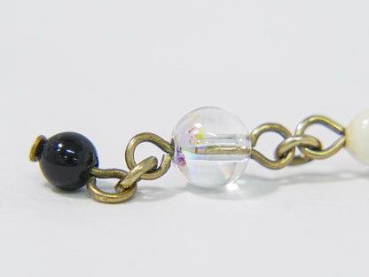 CHANEL ココマーク フェイクパール ビーズ さがり ピアス GP マルチカラー