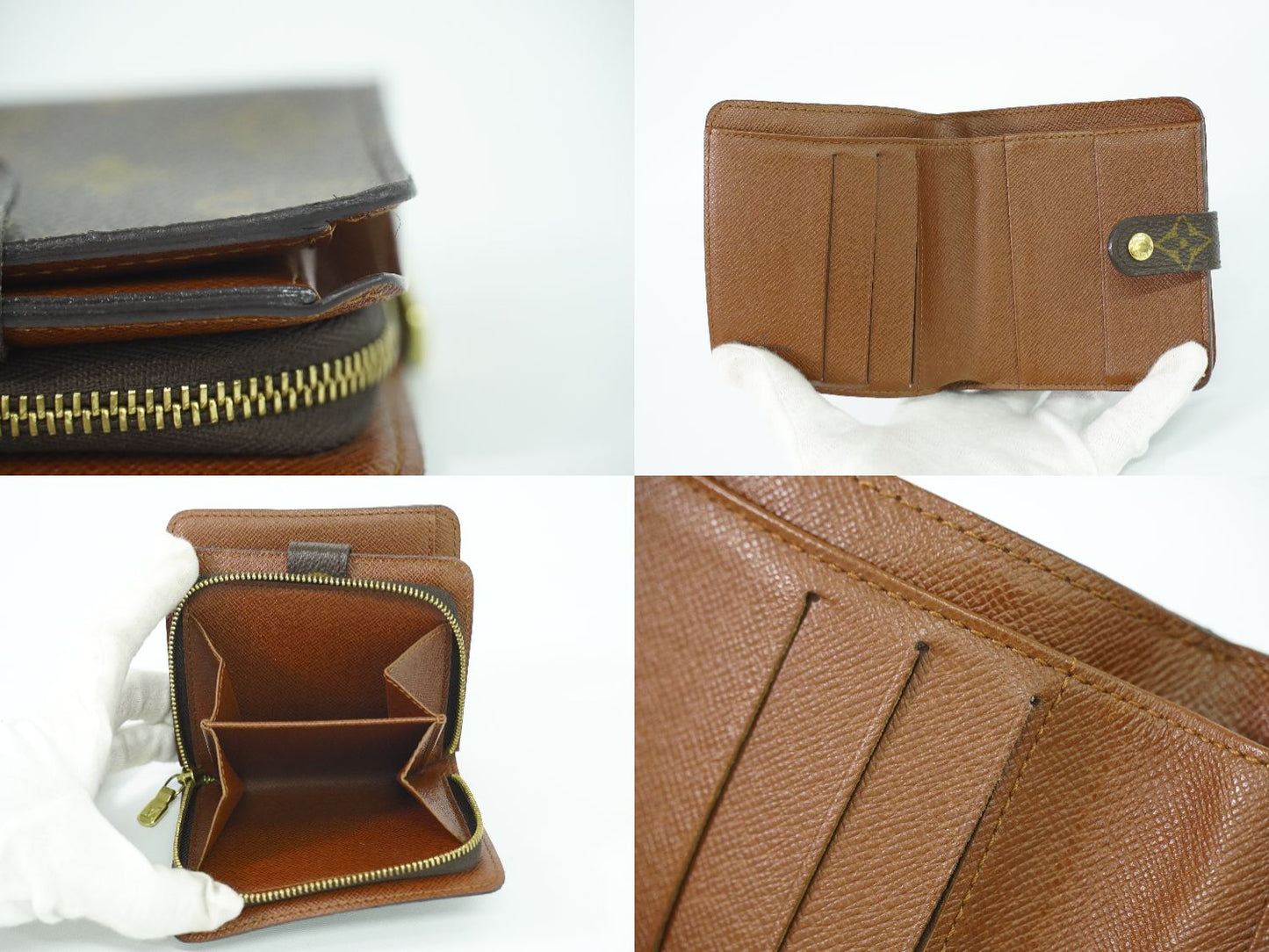 LOUIS VUITTON コンパクトジップ モノグラム 折財布 M61667