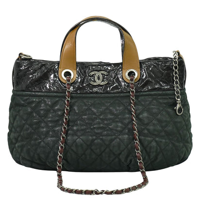 CHANEL インザミックス ココマーク 2WAY ショルダーバッグ ブラック ブラウン