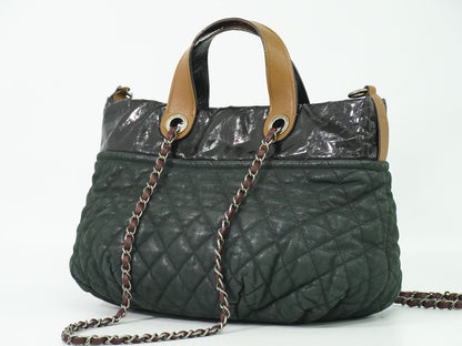 CHANEL インザミックス ココマーク 2WAY ショルダーバッグ ブラック ブラウン