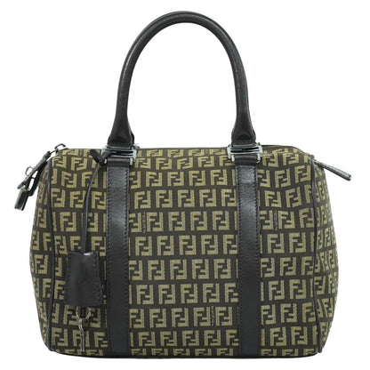 FENDI ズッキーノ ミニ ボストンバッグ ベージュ ブラウン 8BL068