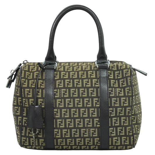 FENDI ズッキーノ ミニ ボストンバッグ ベージュ ブラウン 8BL068
