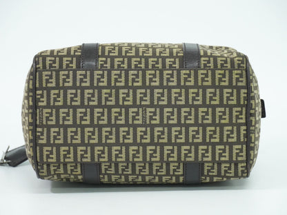 FENDI ズッキーノ ミニ ボストンバッグ ベージュ ブラウン 8BL068
