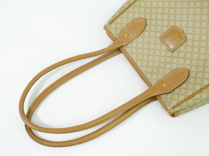 CELINE マカダム ショルダーバッグ ベージュ