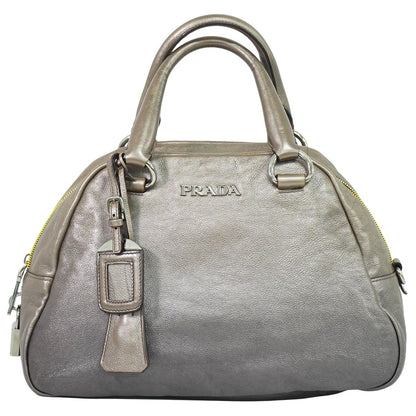 PRADA ハンドバッグ メタリックベージュ