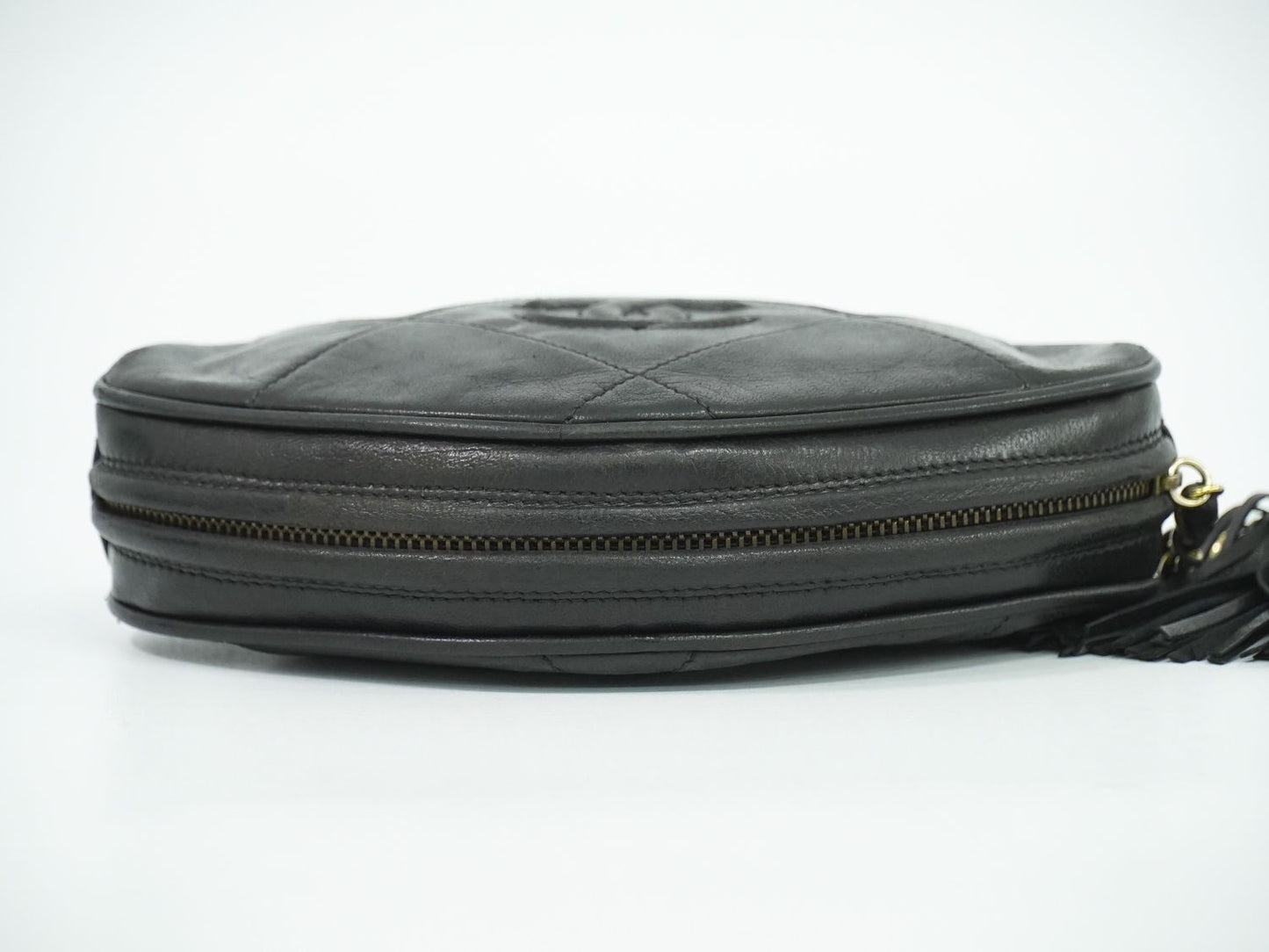 CHANEL ココマーク タッセル ポーチ ブラック