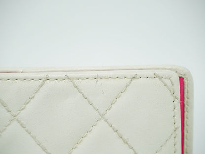 CHANEL カンボンライン 手帳カバー ホワイト ブラック