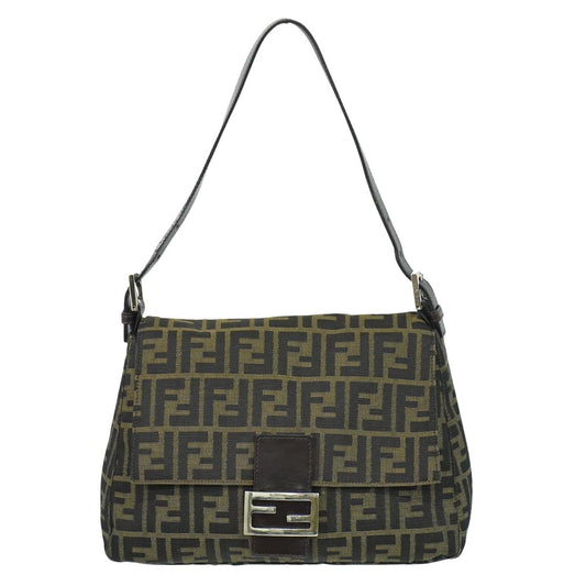 FENDI ズッカ マンマバケット ショルダーバッグ ブラウン