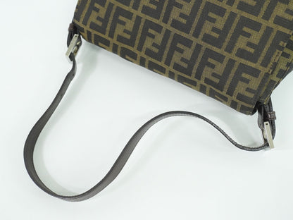 FENDI ズッカ マンマバケット ショルダーバッグ ブラウン