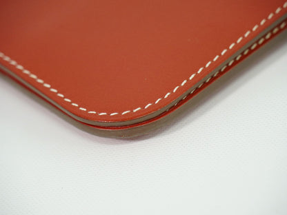 HERMES ドゴン 長財布 □O刻 コーラルピンク系