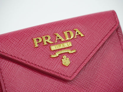PRADA サフィアーノ 折財布 ピンク 1MH021