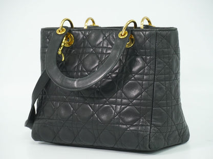 Christian Dior レディディオール 2WAY ショルダーバッグ ブラック