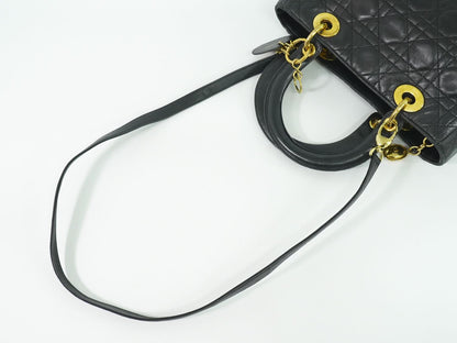 Christian Dior レディディオール 2WAY ショルダーバッグ ブラック