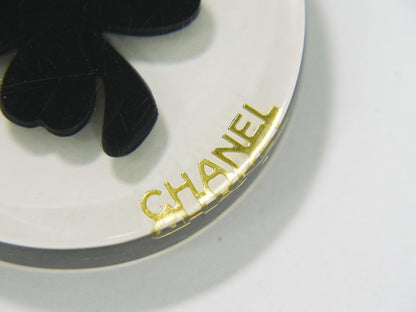 CHANEL クロバー ネックレス プラスチック GP クリア ブラック