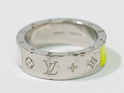 LOUIS VUITTON バーグ LVカラーズ リング 指輪 L 21.5号 メタル イエロー M00518