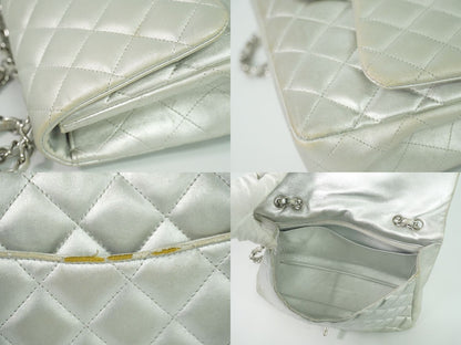 CHANEL ココマーク マトラッセ ショルダーバッグ シルバー
