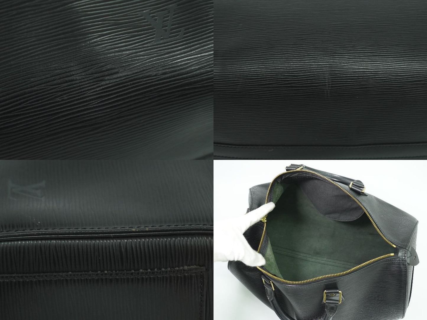 LOUIS VUITTON スピーディ 35 エピ レザー ミニ ボストンバッグ ノワール M42992