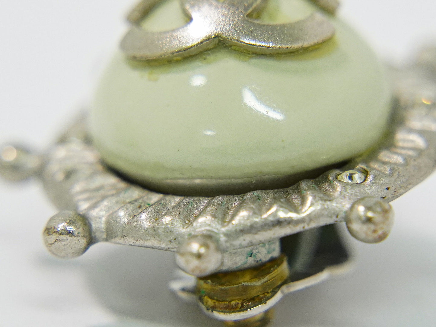 CHANEL ココマーク ラインストーン メタル イヤリング