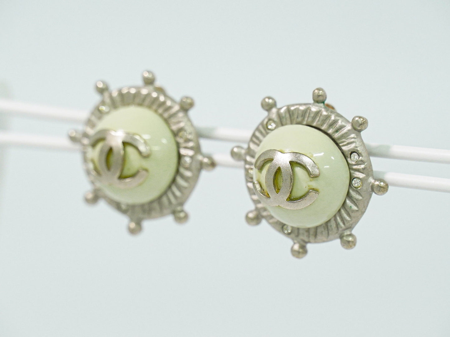 CHANEL ココマーク ラインストーン メタル イヤリング