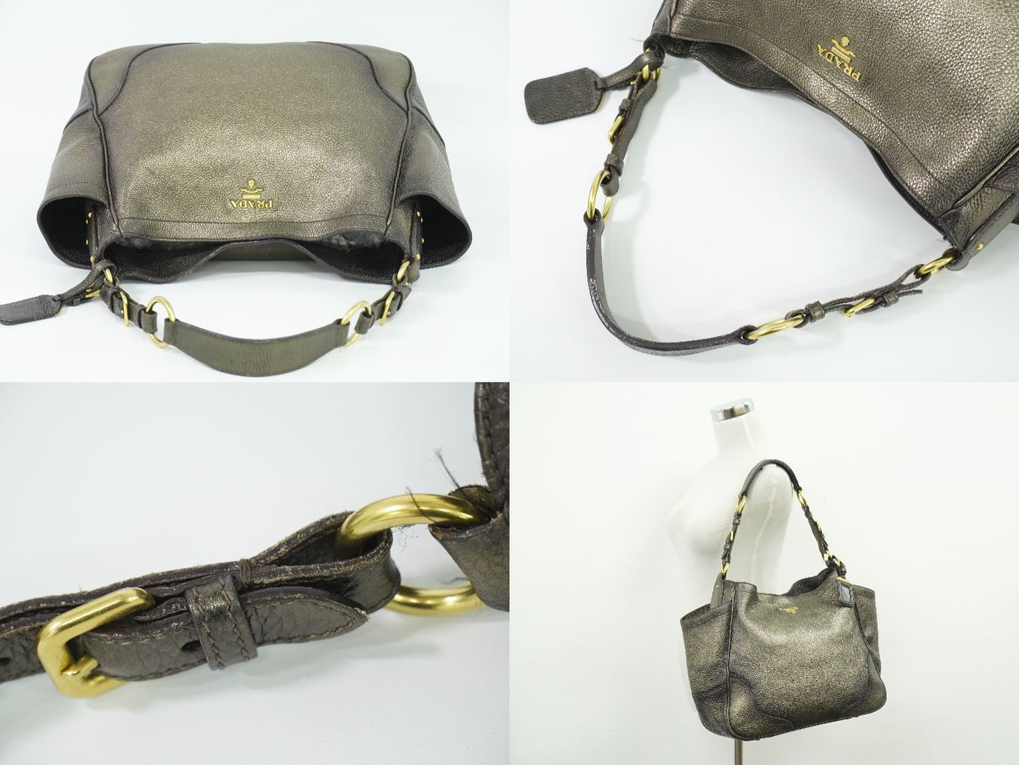 PRADA ショルダーバッグ ゴールド系