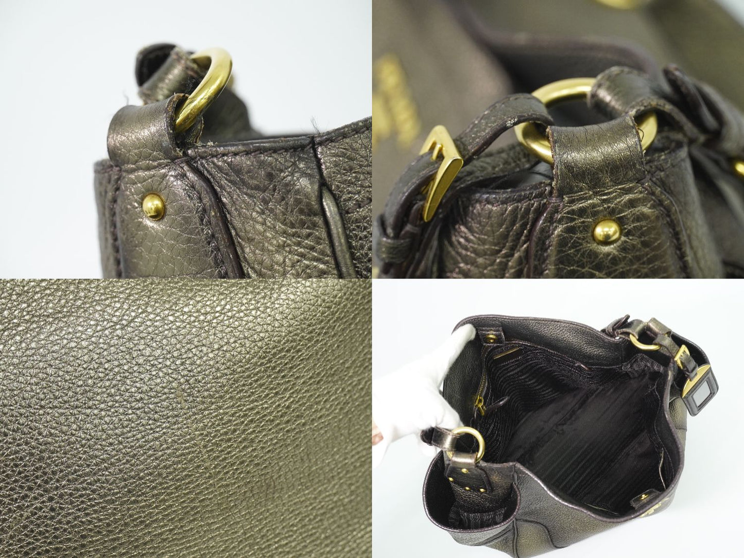 PRADA ショルダーバッグ ゴールド系