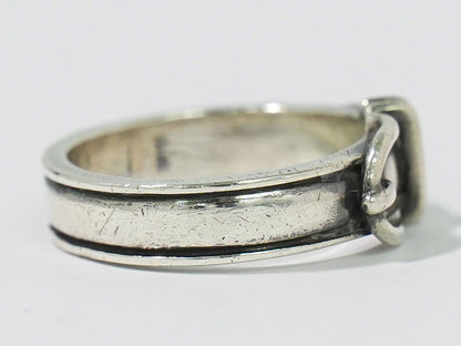 HERMES サンチュール ベルト モチーフ 925 リング 12.5号 シルバー